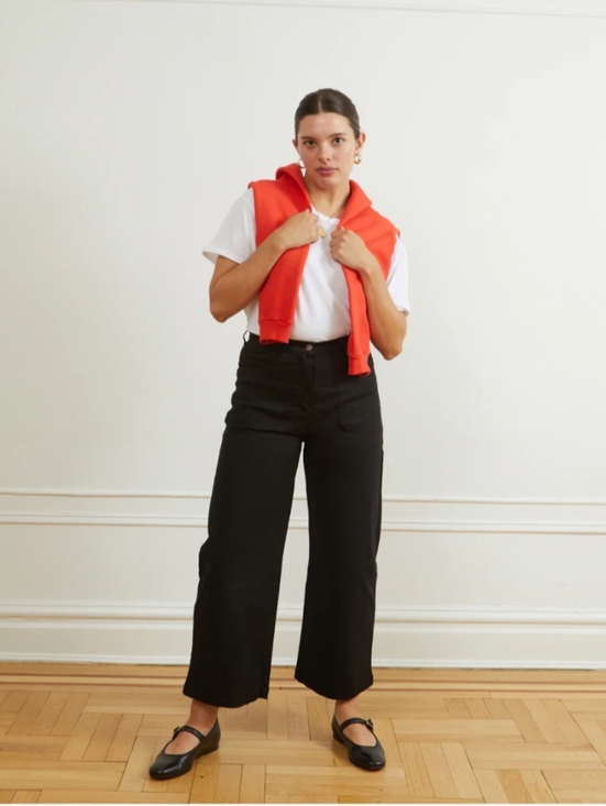 Loup Pants - Size Medium - Loup Simone Black High-Rise Wide-Leg Pants